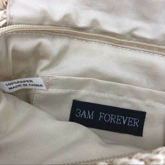 NEW 3AM Forever Paper Weave Clutch with Snap Close - Picture 4 of 10